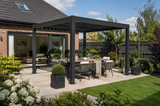 A pergola in a UK garden